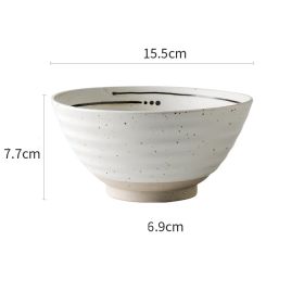 Color: Coil, style: noodle bowl - Household Ceramic Dishes Set Tableware