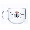 Glass Breakfast Milk Cup Funny Gift Cartoon Print Cup