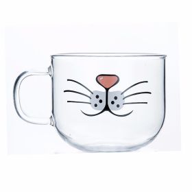Glass Breakfast Milk Cup Funny Gift Cartoon Print Cup