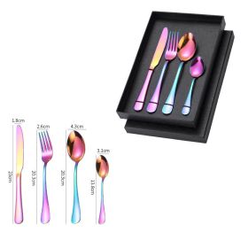 Color: Colorful - Creative Stainless Steel Western Tableware Set