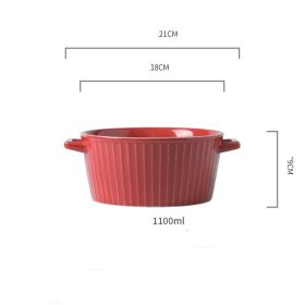 Color: A6A - Instant Noodle Bowl Can Be Microwave-heated Household Ceramics