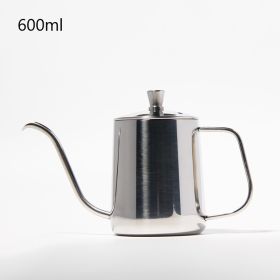 Color: Silver, Size: 600ml - Stainless steel drip coffee pot