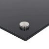 Kitchen Backsplash Black 39.4"x23.6" Tempered Glass