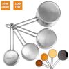 4Pcs Stainless Steel Measuring Cups Spoons Stackable Kitchen Measuring Set for Cooking, Baking, Liquid Dry Ingredients