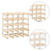 Wine Rack for 20 Bottles Solid Pinewood