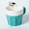 Minimalist cup, ceramic coffee cup, cartoon milk cup, sleepingwater cup, spoon spoon, lovers cup.