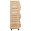 Vegetable Trolley 22.4"x11.8"x31.5" Solid Wood Pine