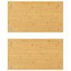 Cooker Covers 2 pcs 19.7"x11"x0.6" Bamboo