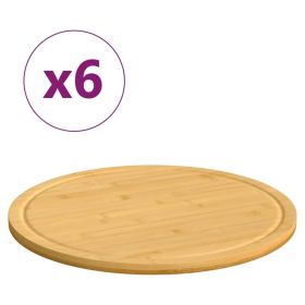Chopping Boards 6 pcs Ã˜15.7"x0.6" Bamboo
