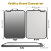 2Pcs Double Sided Cutting Board Stainless Steel PP Chopping Board Lightweight Kitchen Cutting Board Mesh Design with Grinding Zone Knife Sharpener Han