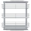 3-Tier Pull-out Kitchen Wire Basket Silver 18.5"x13.8"x22"