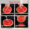 5Pcs 2 in 1 Watermelon Cutter Slicer Fork Stainless Steel Dual Head Watermelon Fruit Cutting Fork Knife For Summer Family Gathering Friend Party Campi