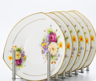 style: A type four corner plate six - Japanese Four-corner Plate Dish Plate Household Square Sushi Plate Creative Personality Dish