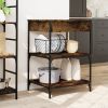 Kitchen Trolley Smoked Oak 23.6"x18.9"x35.2" Engineered Wood