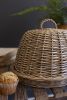 WICKER SERVING TRAY WITH DOME COVER