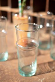 TALL RECYCLED MOROCCAN-STYLE TEA GLASS