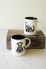 SET OF TWO CERAMIC MUGS HALLOWEEN DOG AND CAT MUGS -  17 OZ.