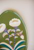 SET OF THREE HAND-PAINTED OVAL TRAYS - BOTANICAL