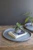 ROUND RUSTIC REPURPOSED GALVANIZED TRAY