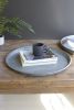 ROUND RUSTIC REPURPOSED GALVANIZED TRAY