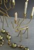 SET OF TWO FORGED CHRISTMAS DEER TAPER CANDELABRAS - ANTIQUE GOLD