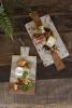 MARBLE AND ACACIA WOOD CHEESE BOARD WITH JUTE HANGER