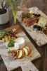 MARBLE AND ACACIA WOOD CHEESE BOARD WITH JUTE HANGER