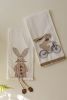 TEA TOWEL - EASTER RABBIT ON A BIKE