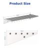 US GARVEE Stainless Steel Wall Mount Shelf with Hooks Commercial Storage Shelves