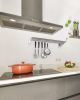 US GARVEE Stainless Steel Wall Mount Shelf with Hooks Commercial Storage Shelves