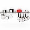 US GARVEE Stainless Steel Wall Mount Shelf with Hooks Commercial Storage Shelves