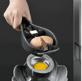 Chicken Egg Separator Tool - Stainless Steel Hand-Held Yolk Remover Tool - Eggshell Cutter Kitchen Gadget