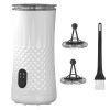 Electric Milk Frother Steamer 4 in 1 Multifunctional Hot Cold Milk Foam Maker Temperature Control Automatic Quiet Milk Warmer Latte Cappuccinos Diamon