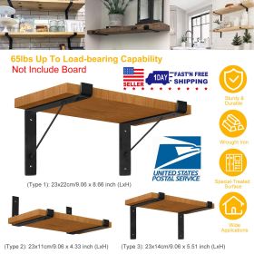 2Pack Wall Mounted Shelf Bracket Heavy Duty L-Shaped Metal Shelf Bracket Rack Support with Screws Set (Option: T3)